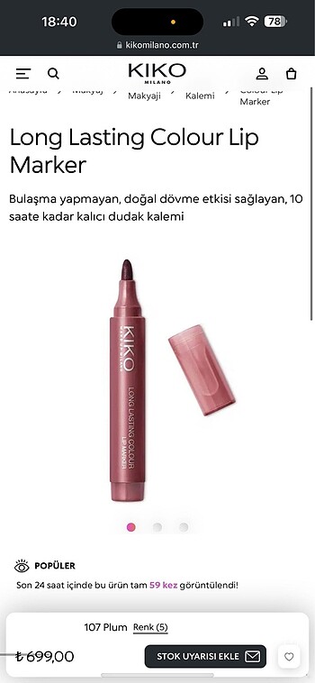 kiko 107 lipmarker