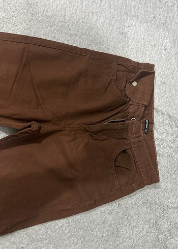 Kahverengi Süet Midi Kadın Jean - Görsel 4