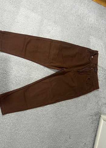 Kahverengi Süet Midi Kadın Jean - Görsel 5