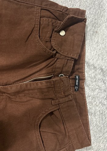 Kahverengi Süet Midi Kadın Jean - Görsel 3