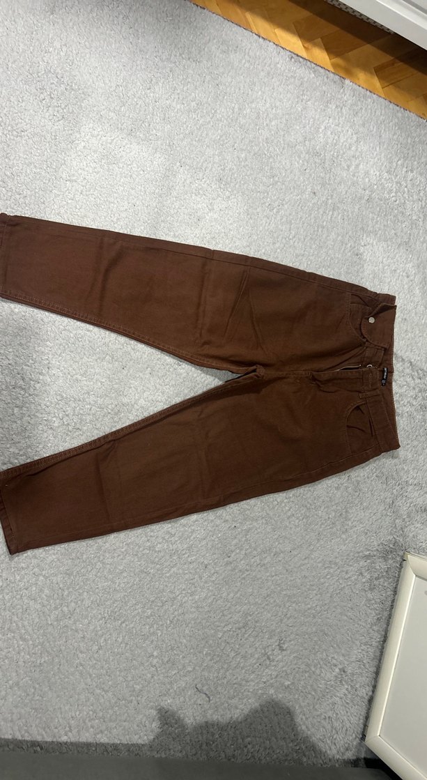 Kahverengi Süet Midi Kadın Jean - Görsel 5