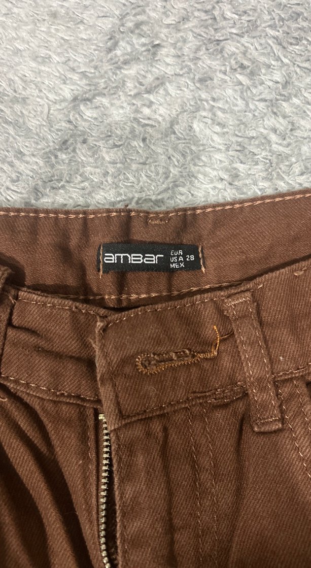 Kahverengi Süet Midi Kadın Jean - Görsel 2