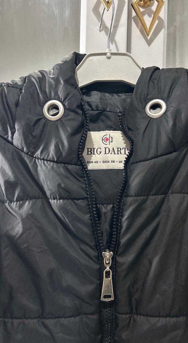 Düğmeli Siyah Kadın Kışlık Mont - Görsel 3