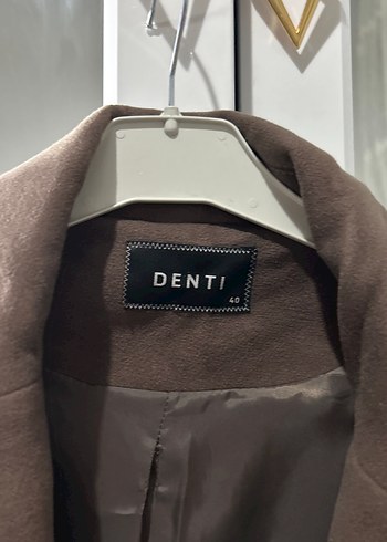 Düğmeli Kahverengi Midi Kadın Keten Ceket - Görsel 3