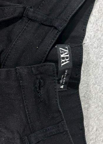 Zara Siyah Rahat Kesim Keten Pantolon - Görsel 2