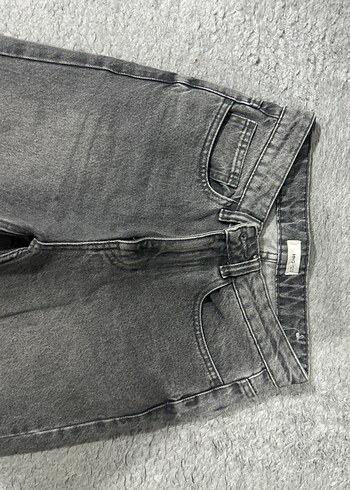 Gri Denim Kadın Midi Jean Pantolon - Görsel 4