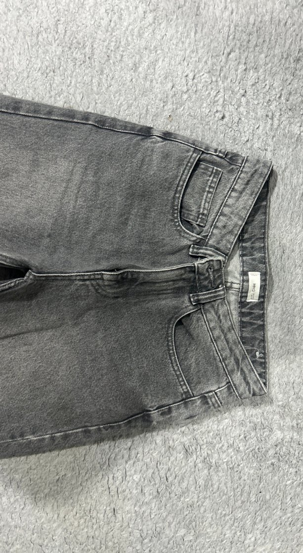 Gri Denim Kadın Midi Jean Pantolon - Görsel 4