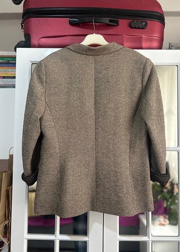 Gilda Gri Uzun Kadın Blazer Ceket - Görsel 2