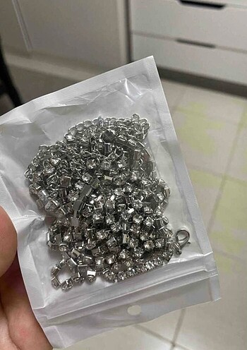 Beden Hic kullanilmamis kararma yapmaz gumus bacak takısı bacak aksesu
