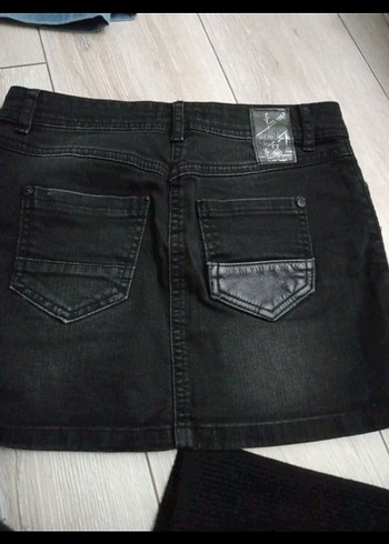 s Beden Siyah kot Denim Mini Etek loft