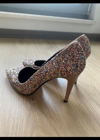 Trendyol & Milla Renkli Simli Stiletto Kadın Abiye Ayakkabı
