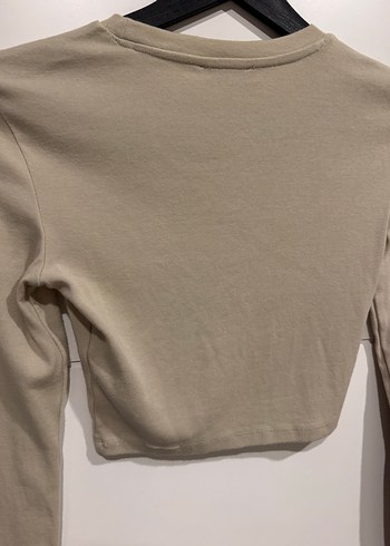 36 Beden ten rengi Renk Zara Bej Uzun Kollu Body Bluz