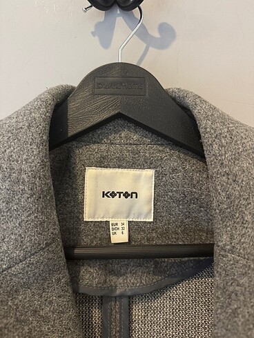 34 Beden Koton Gri Kaban