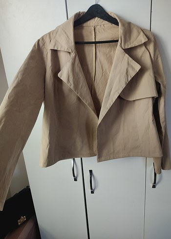 Bej Keten Kadın Ceket - Görsel 11