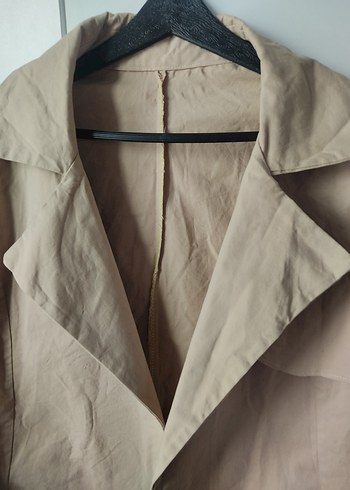 Bej Keten Kadın Ceket - Görsel 8