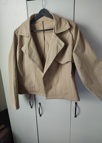 Bej Keten Kadın Ceket - Görsel 9