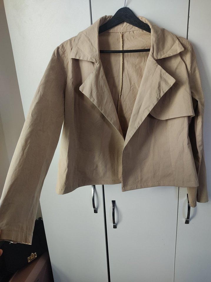 Bej Keten Kadın Ceket - Görsel 3