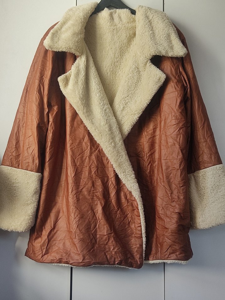 Kahverengi Parlak Kürklü Kadın Deri Ceket - Görsel 5