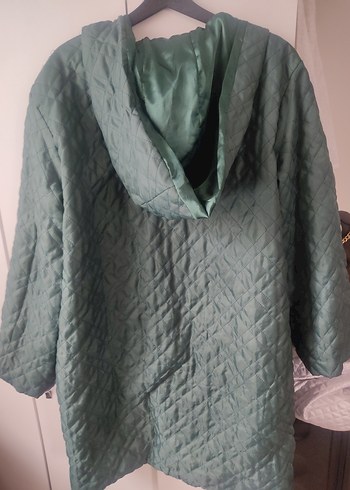 Kadın Yeşil Uzun Street Wear Ceket - Görsel 5