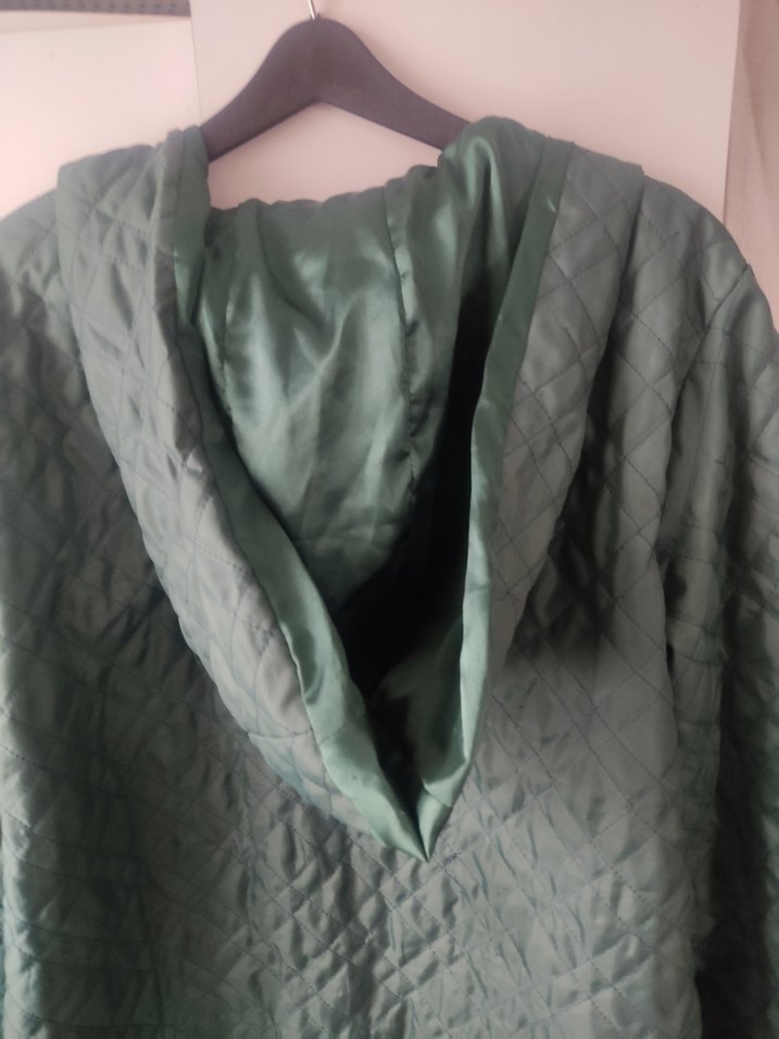 Kadın Yeşil Uzun Street Wear Ceket - Görsel 2