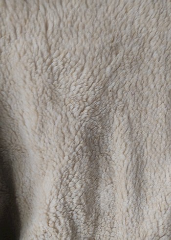 Bej Peluş Kadın Mont - Görsel 8