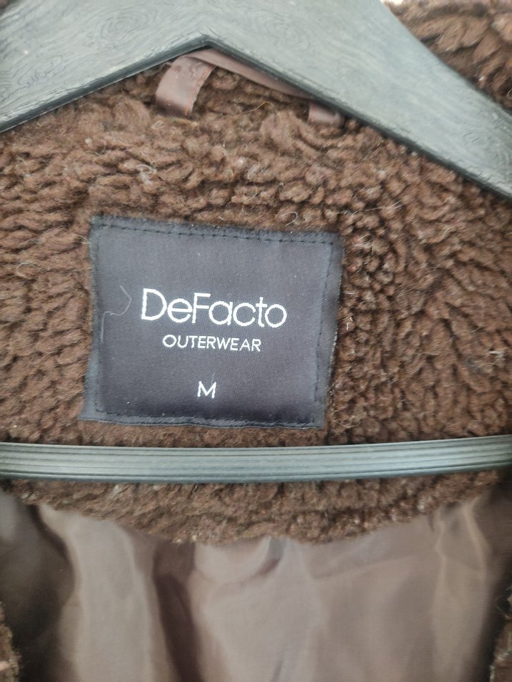 Kahverengi Peluş Kadın Kaban - Görsel 5