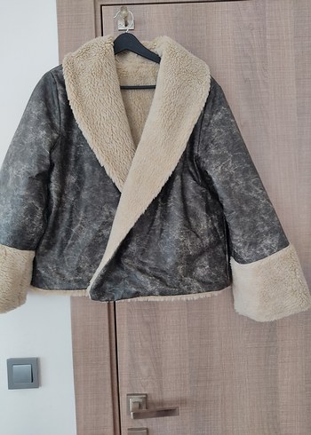 Deri Kadın Kısa Kürklü Ceket - Görsel 7