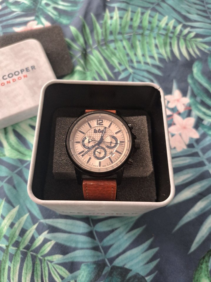 Lee Cooper Bej Klasik Erkek Saat - Görsel 5