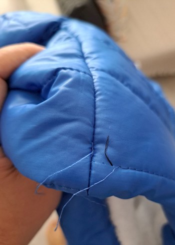 Kapüşonlu Erkek Çocuk Mavi Mont - Görsel 6