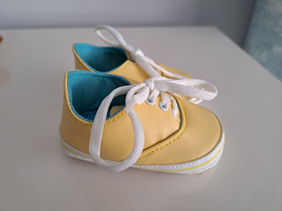 Sarı Erkek Bebek İlk Adım Ayakkabısı - Görsel 2