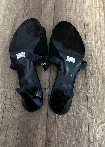 40 Beden Klasik Siyah Gotik Platform Terlik