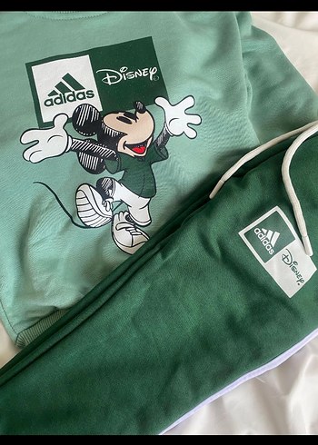 Adidas Erkek Çocuk Yeşil Disney Baskılı Eşofman Takımı
