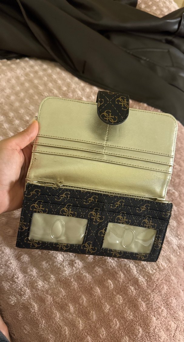 Kahverengi Desenli Kadın Clutch Cüzdan - Görsel 2