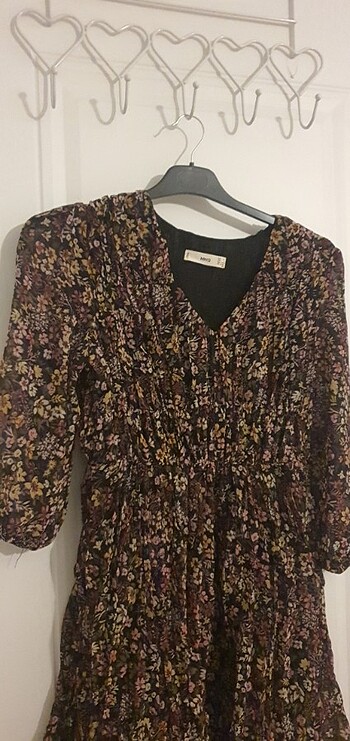 xs Beden bordo Renk Mango elbise 