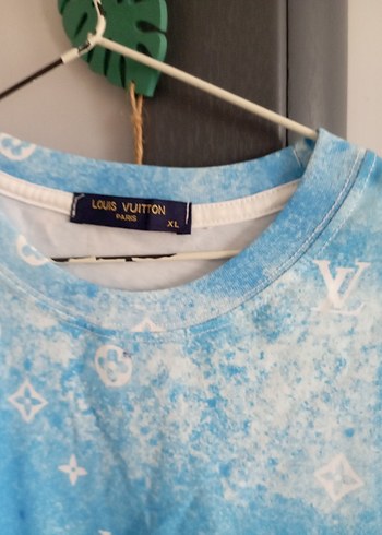 l/xl Beden Mavi Beyaz Tie-Dye Erkek Tişört