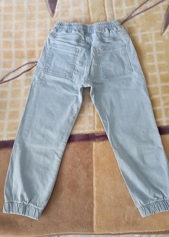 8 Yaş Beden Erkek Çocuk açık maviElastik Bel Rahat Kot Pantolon