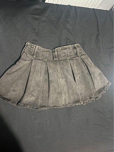 xs Beden gri Renk Bershka kot etek mini şort etek