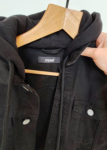 Düğmeli Siyah Denim Erkek Ceket - Görsel 5