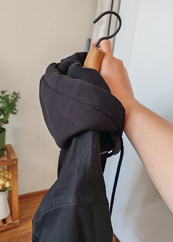 Düğmeli Siyah Denim Erkek Ceket - Görsel 10