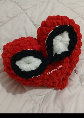 BabyJem spiderman örümcek adam kalp yastık