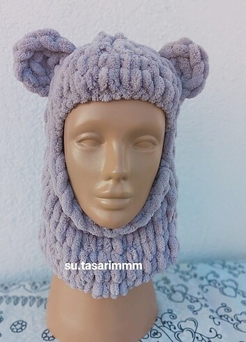 Beden çeşitli Renk Balaclava puffy şapka bere