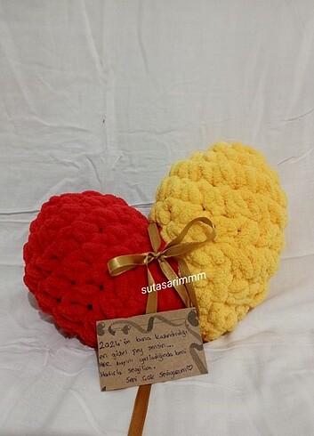 Taraftar puffy kalp yastık 