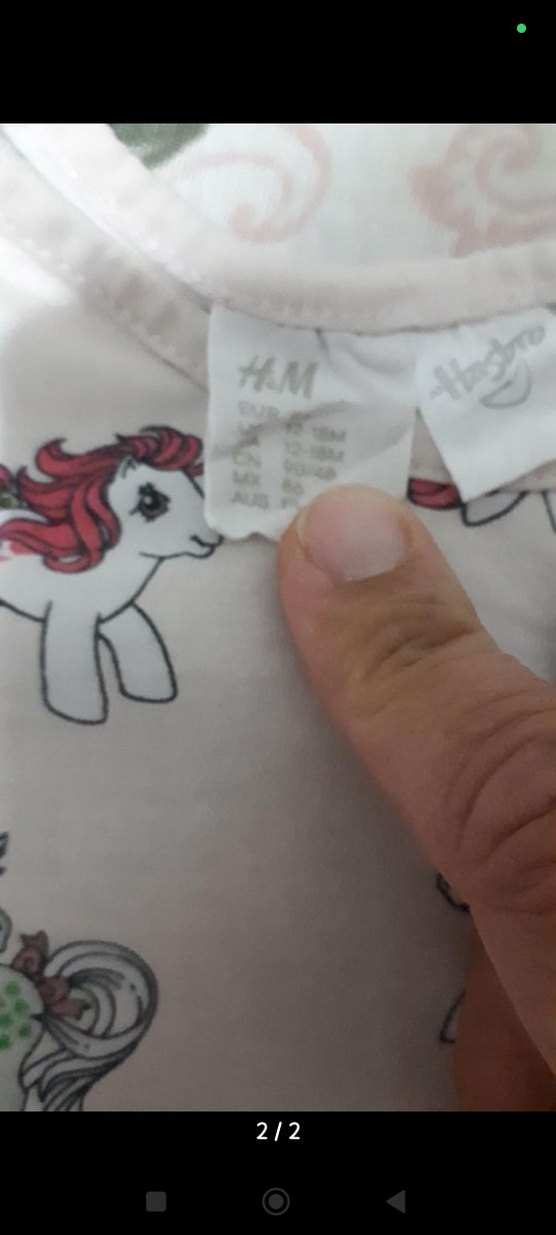 H&M Kız Çocuk Baskılı Uzun Kollu Tişört - Görsel 2