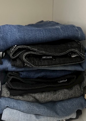 Lacivert Kadın Denim jean - Görsel 2