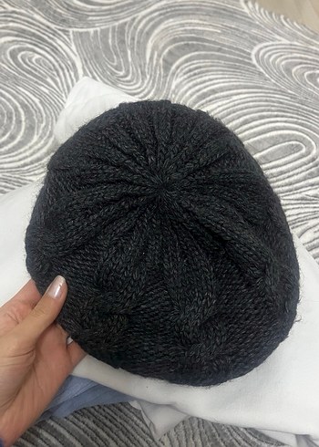 Siyah Siperli Triko Örgü Bere - Görsel 3