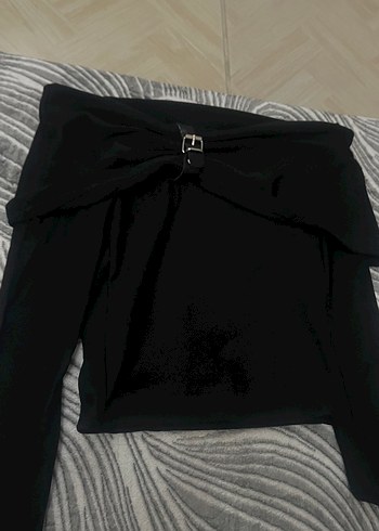 Tokalı Siyah  Bluz - Görsel 2