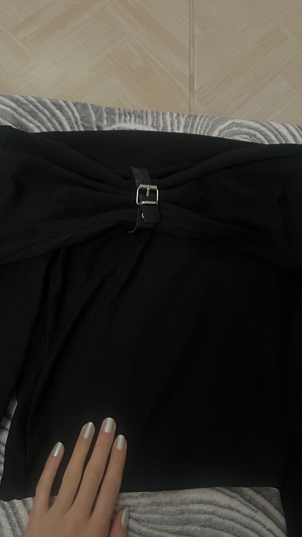 Tokalı Siyah  Bluz - Görsel 3