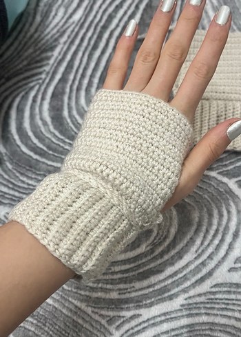Bohem Tarz Örgü Kadın Eldiveni - Görsel 2