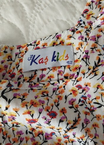 11-12 Yaş Beden Kız Çocuk Renkli Bohem Fırfırlı Elbise