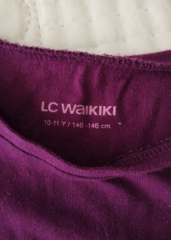 LC Waikiki Mor Uzun Kollu Basic kız çocuk tişört
